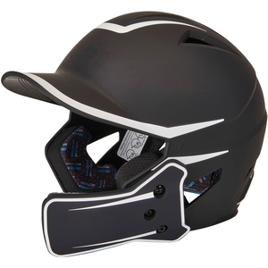 Black and White HX Legend Plus Batting Helmet Sold by GameTime Athletics