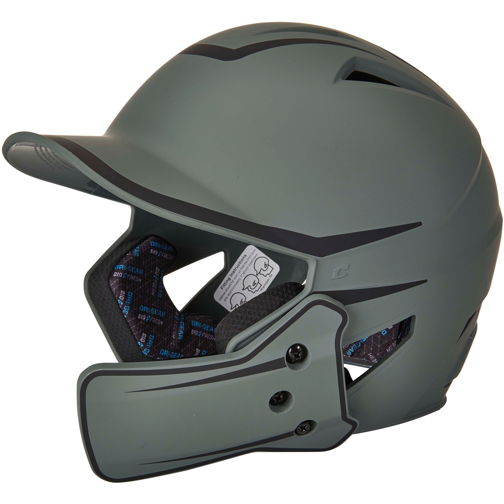 Graphite and Black HX Legend Plus Batting Helmet Sold by GameTime Athletics