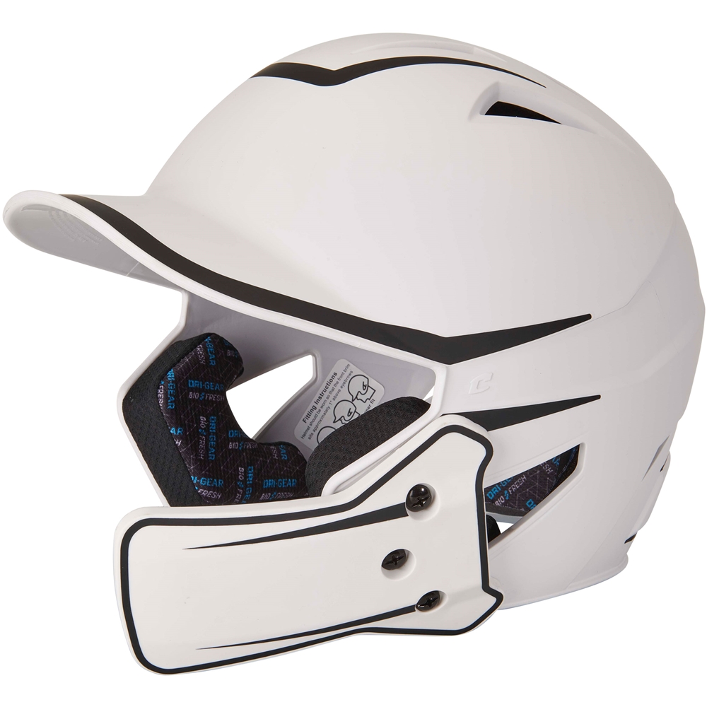 White and Black HX Legend Plus Batting Helmets Sold by GameTime Athletics 