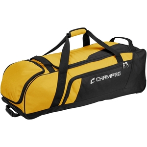 Gold Boss Wheeled Catchers Bag Sold by GameTime Athletics