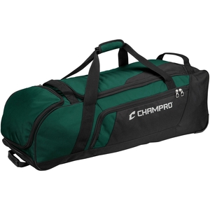 Forrest Green Boss Wheeled Catchers Bag Sold by GameTime Athletics