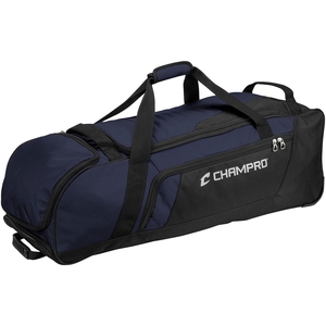 Navy Blue Boss Wheeled Catchers Bag Sold by GameTime Athletics
