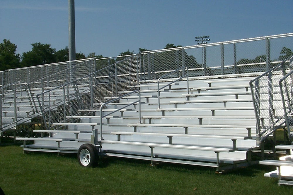 10 Row Transportable Aluminum Bleachers Sold by GameTime Athletics 