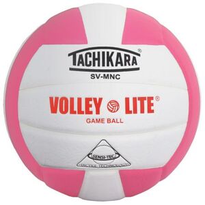 Pink and White Tachikara SV-MNC Volley-Lite Volleyball Sold at GameTime Athletics