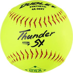 Dudley ASA Thunder SY HYCON Synthetic Leather Softballs Sold at GameTime Athletics
