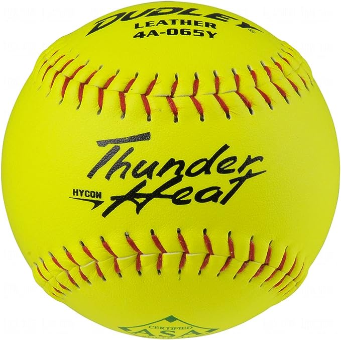 Dudley ASA Thunder Heat HYCON Leather Softballs Sold at GameTime Athletics 