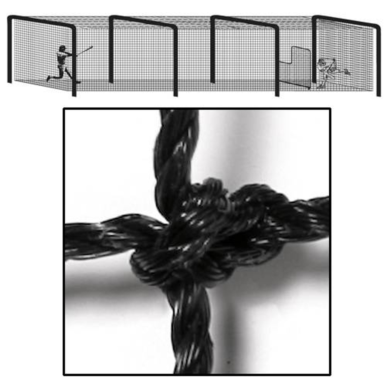 70 x 12 x 12 Collegiate Batting Tunnel Net Sold at GameTime Athletics 